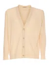 Paolo Pecora Cardigan With Buttons Closure In Neutral