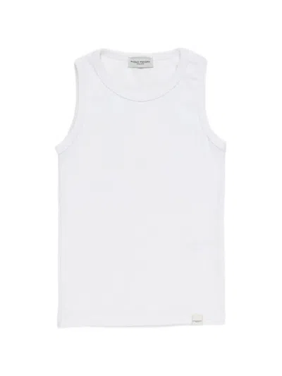 Paolo Pecora Kids' Crew -neck Tank Top In White
