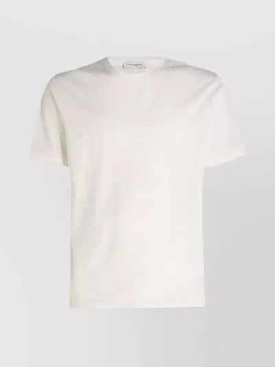 Paolo Pecora Crew Neck Short Sleeve Basic T-shirt In White
