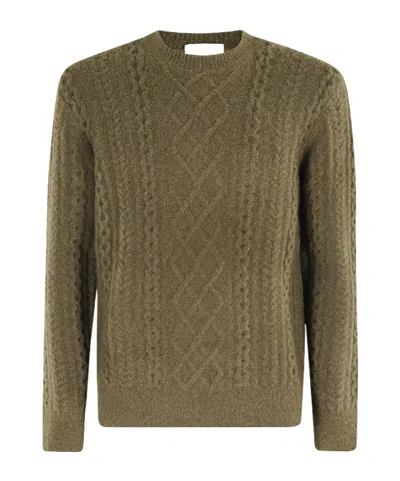 Paolo Pecora Crew Neck Sweater In Animal Print