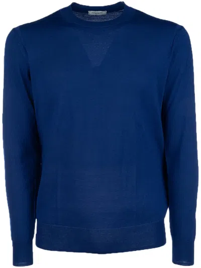 Paolo Pecora Crew Neck Sweater In Blue