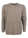 Paolo Pecora Crew-neck Sweater In Brown
