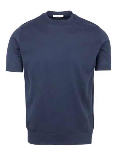 Paolo Pecora Crew Neck T-shirt In Blue