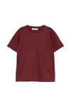 Paolo Pecora Kids' Crew-neck T-shirt In Burgundy