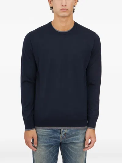Paolo Pecora Crew-neck Sweater In Blue