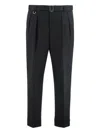 Paolo Pecora Cropped Black Trousers With Tailored Silhouette