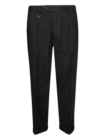 Paolo Pecora Denim-effect Trousers In Black