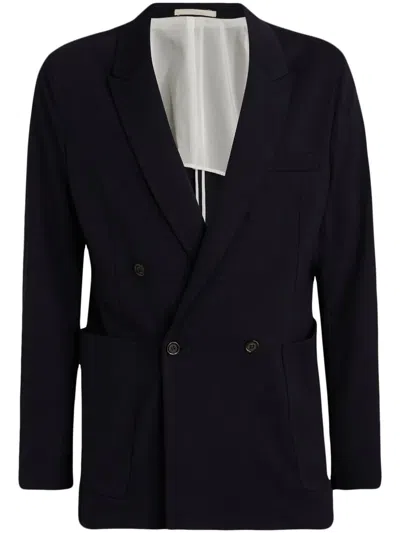 Paolo Pecora Double-breasted Blazer In Black