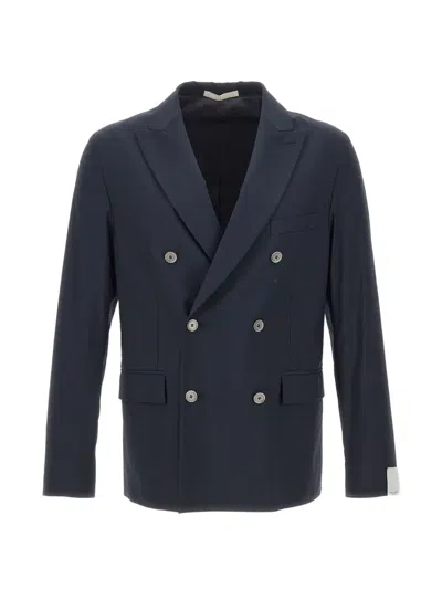 Paolo Pecora Double-breasted Blazer In Blue