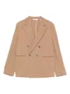Paolo Pecora Double-breasted Blazer In Brown