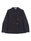 Paolo Pecora Double-breasted Buttoned Blazer In Black