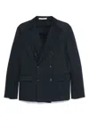 Paolo Pecora Double-breasted Tailored Jacket With Sharp Lapels In Black