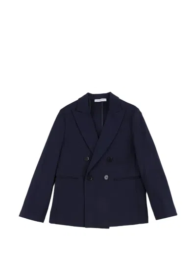 Paolo Pecora Double-breasted Jacket In Blue
