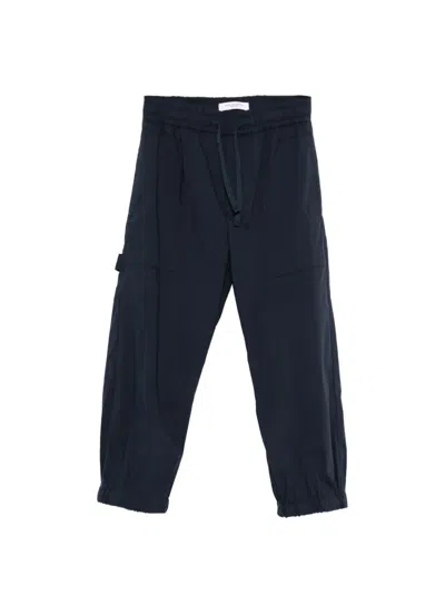 Paolo Pecora Kids' Drawstring Pocket Trousers In Blue