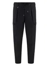 Paolo Pecora Viscose Blend Trousers In Black
