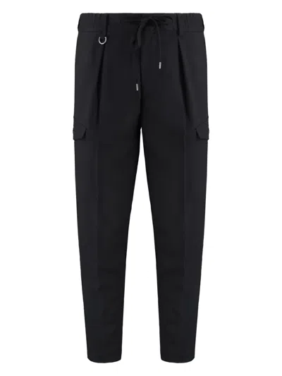 PAOLO PECORA DRAWSTRING STRAIGHT-LEG TROUSERS