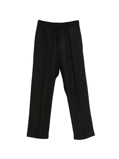 Paolo Pecora Kids' Drawstring Trousers In Black