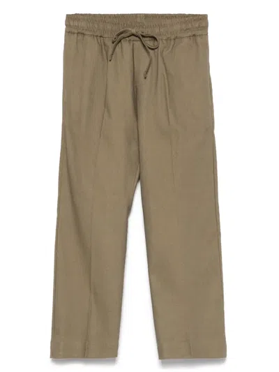 Paolo Pecora Kids' Drawstring Trousers In Green