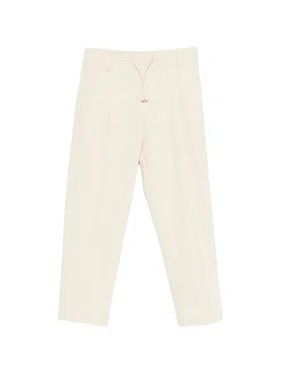 Paolo Pecora Kids' Drawstring Trousers In Neutral