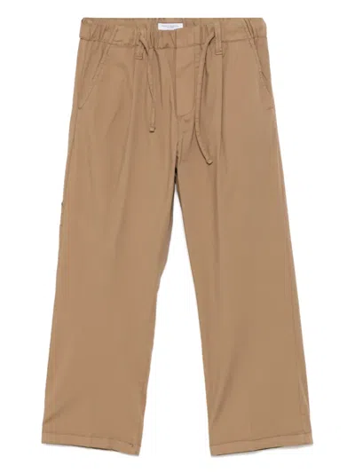 Paolo Pecora Kids' Drawstring-waist Trousers In Beige