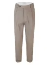 Paolo Pecora Beige Trousers With Pleats In Neutrals
