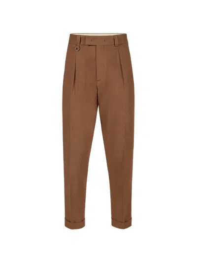 Paolo Pecora Duomo Tailored Trousers In Brown