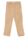 Paolo Pecora Elastic-waist Cargo Trousers In Brown