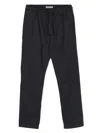 Paolo Pecora Elastic-waist Chino Trousers In Blue