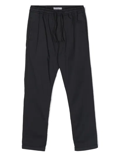 Paolo Pecora Kids' Elastic-waist Chino Trousers In Blue