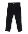 Paolo Pecora Elasticated-waistband Corduroy Trousers In Black