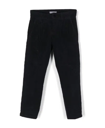 Paolo Pecora Elasticated-waistband Corduroy Trousers In Black