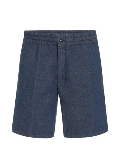 Paolo Pecora Elasticated-waistband Cotton-blend Shorts In Animal Print