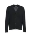 Paolo Pecora Fine-knit Cardigan With Tailored Lapel And Ribbed Detailing In Black