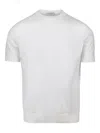 Paolo Pecora T-shirt In Maglia Fine Bianca In White