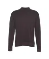 Paolo Pecora Fine Knit Pullover With High Collar In Brown