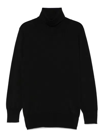 Paolo Pecora Kids' Fine-knit Sweater In Black