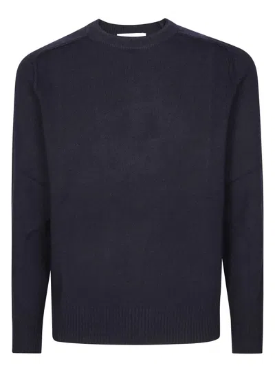 Paolo Pecora Fine Knit Sweater With Visible Seam Design In Black