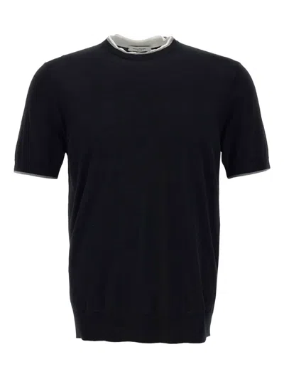 Paolo Pecora Fine-knit T-shirt In Blue