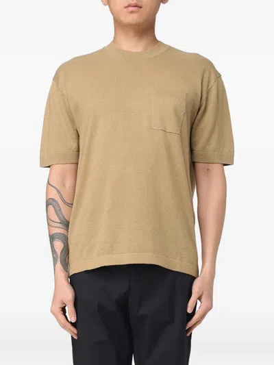 Paolo Pecora Fine-knit T-shirt In Neutrals