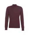 Paolo Pecora Man Turtleneck Garnet Size M Virgin Wool In Red