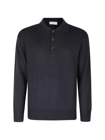Paolo Pecora Fine-knit Polo Shirt In Blue