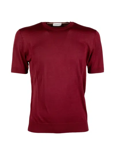 Paolo Pecora Fine-knit Short-sleeve T-shirt In Red