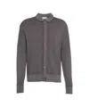 Paolo Pecora Finely Knit Shirt With Classic Collar In Gray