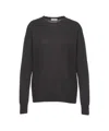 Paolo Pecora Finely Knit Virgin Wool Sweater With Classic Crew Neckline In Black