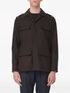 Paolo Pecora Flap-pocket Jacket In Brown
