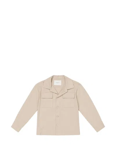 Paolo Pecora Kids' Flap-pocket Shirt Jacket In Neutral