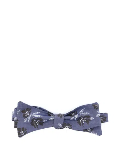 Paolo Pecora Kids' Floral-print Bow Tie In Blue