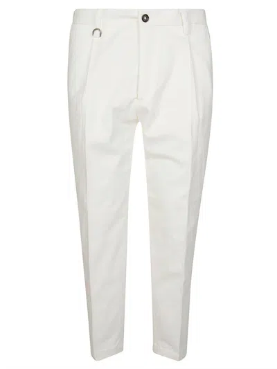 PAOLO PECORA FRONT-PLEAT TAPERED TROUSERS
