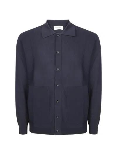 Paolo Pecora Front-pocket Shirt Jacket In Blue