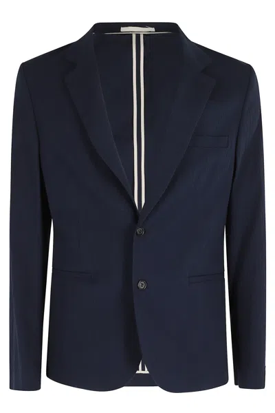 Paolo Pecora Single-breasted Blazer In Blue